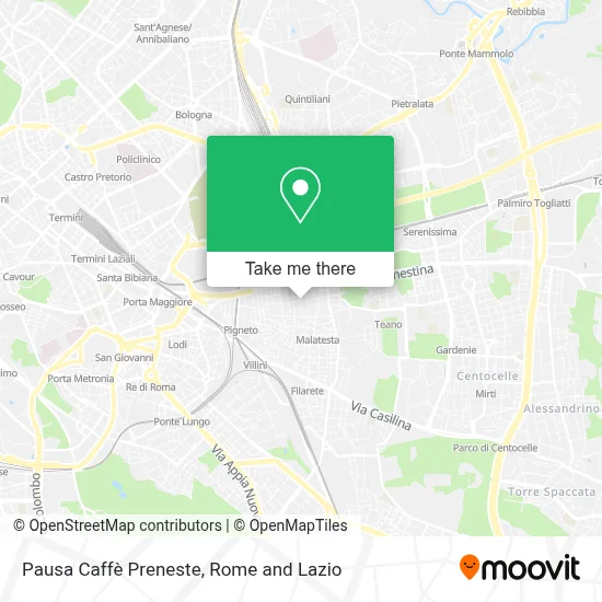 Pausa Caffè Preneste map