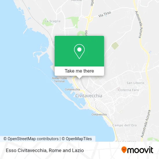 Esso Civitavecchia map