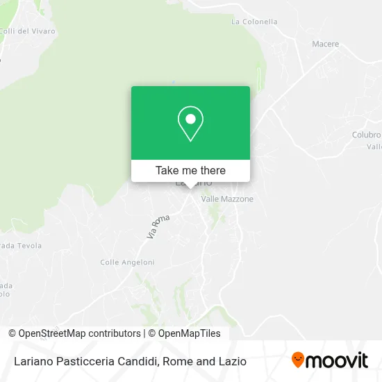 Lariano Pasticceria Candidi map