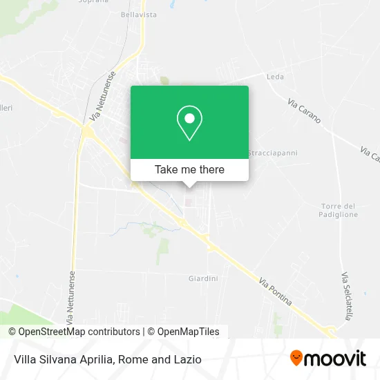 Villa Silvana Aprilia map