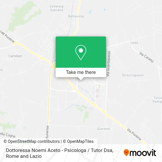 Dottoressa Noemi Aceto - Psicologa / Tutor Dsa map