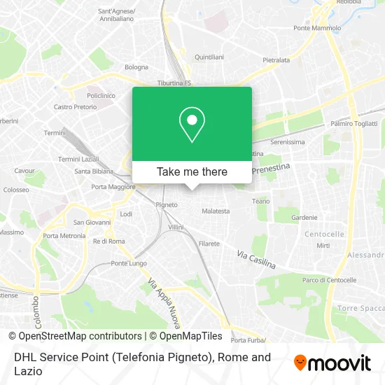 DHL Service Point (Telefonia Pigneto) map