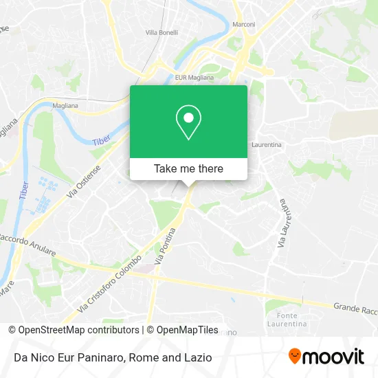 Da Nico Eur Paninaro map