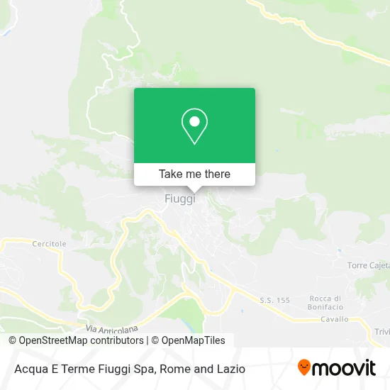 Acqua E Terme Fiuggi Spa map
