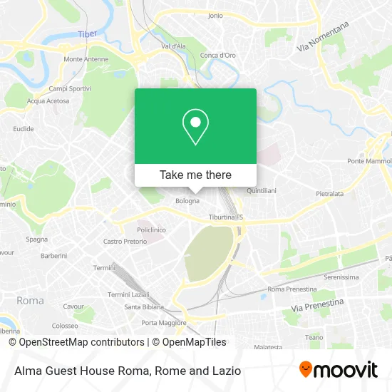 Alma Guest House Roma map