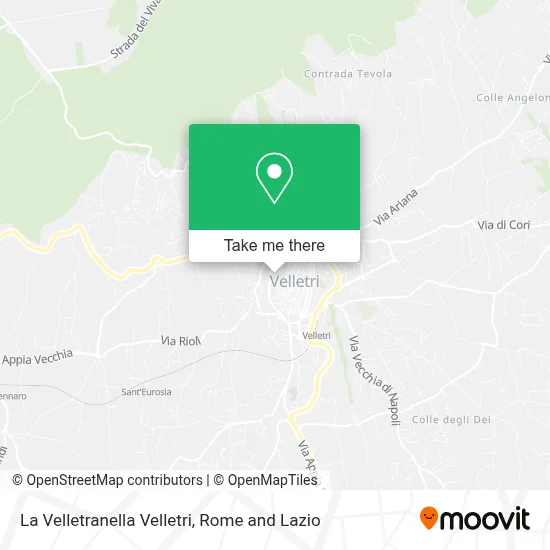 La Velletranella Velletri map
