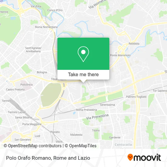 Polo Orafo Romano map