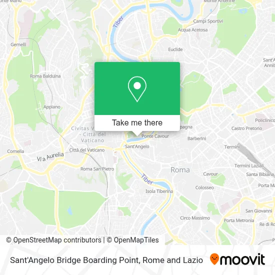 Sant'Angelo Bridge Boarding Point map