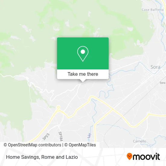 Home Savings map