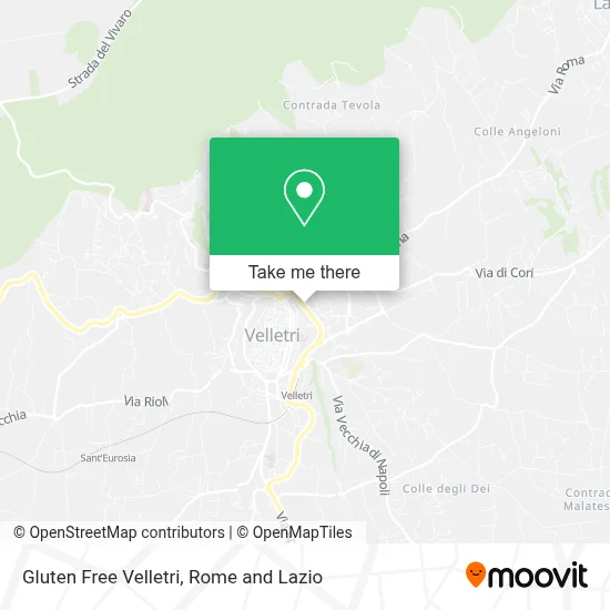 Gluten Free Velletri map