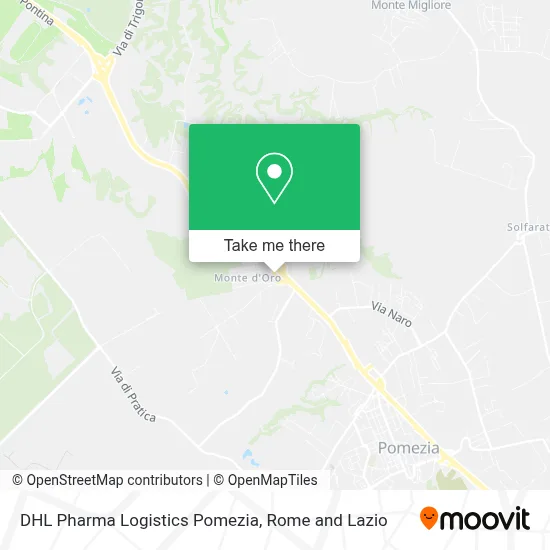 DHL Pharma Logistics Pomezia map