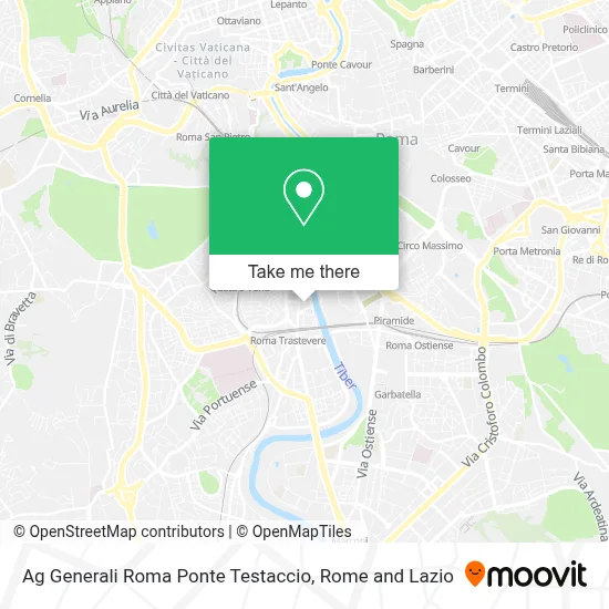 Ag Generali Roma Ponte Testaccio map