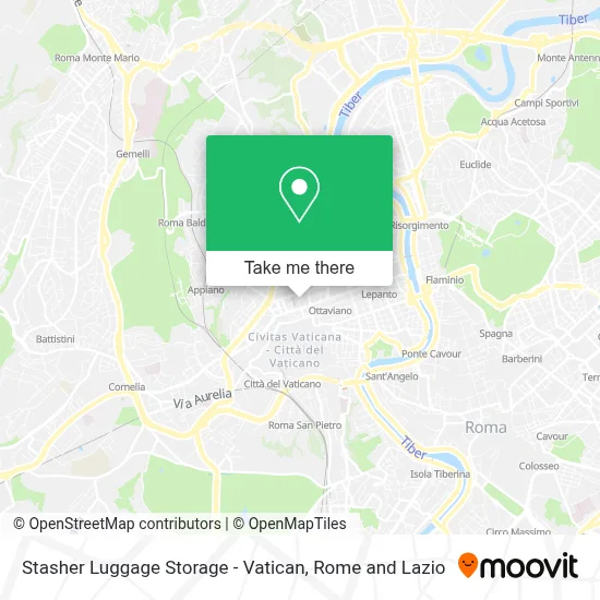 Stasher Luggage Storage - Vatican map