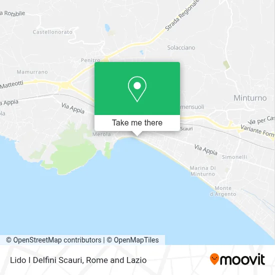 Lido I Delfini Scauri map