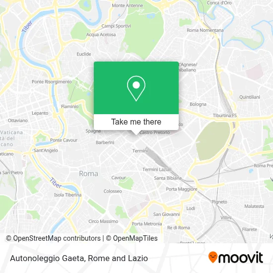 Autonoleggio Gaeta map