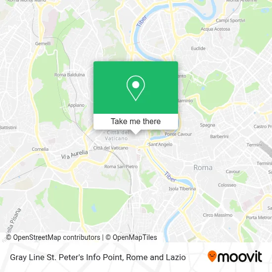 Gray Line St. Peter's Info Point map