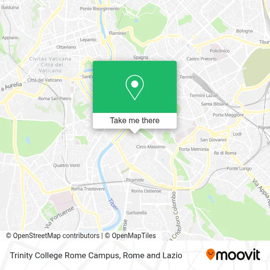 Trinity College Rome Campus map