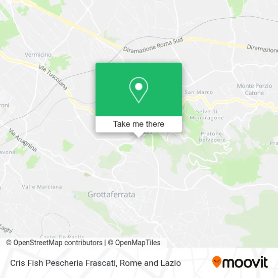 Cris Fish Pescheria Frascati map