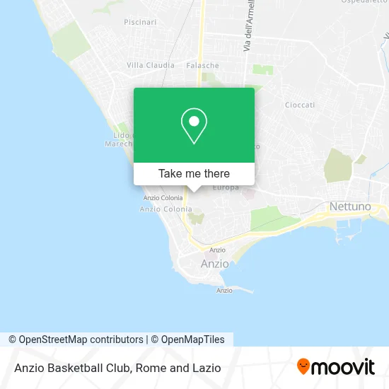 Anzio Basketball Club map