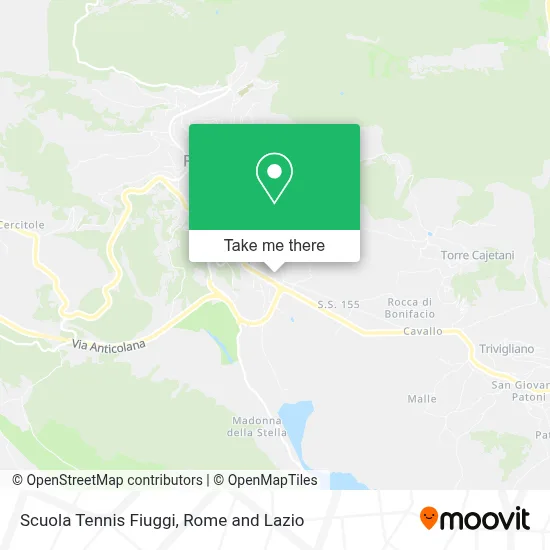 Scuola Tennis Fiuggi map