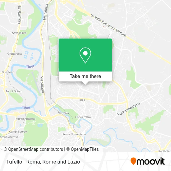 Tufello - Roma map