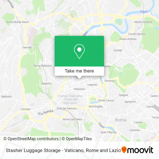 Stasher Luggage Storage - Vaticano map
