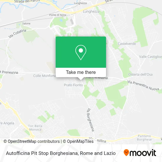 Autofficina Pit Stop Borghesiana map
