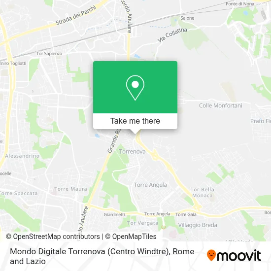 Mondo Digitale Torrenova (Centro Windtre) map