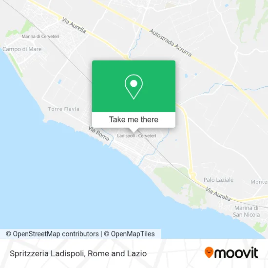 Spritzzeria Ladispoli map