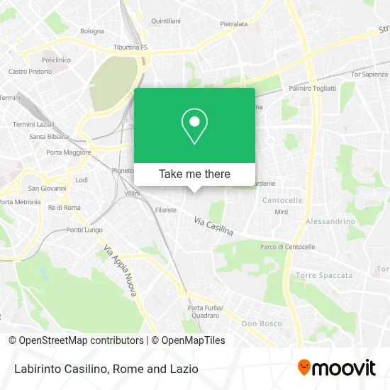 Labirinto Casilino map