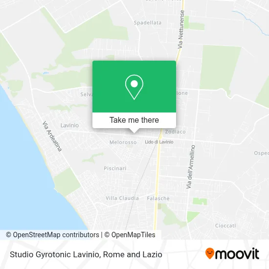 Studio Gyrotonic Lavinio map