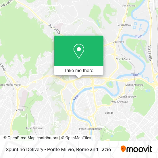 Spuntino Delivery - Ponte Milvio map