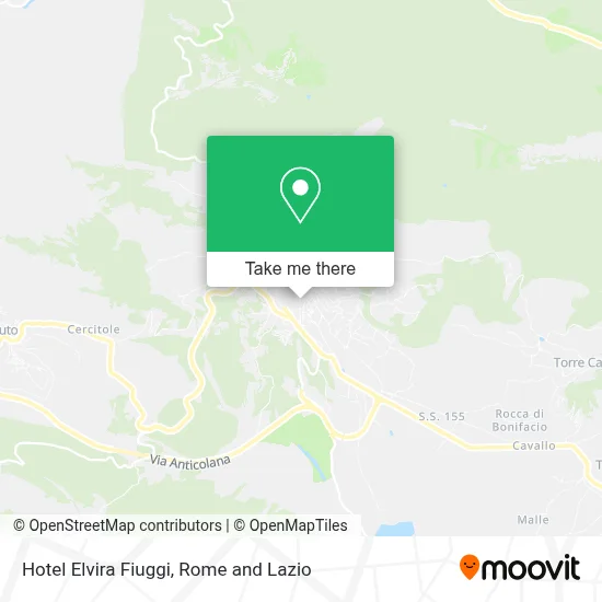 Hotel Elvira Fiuggi map