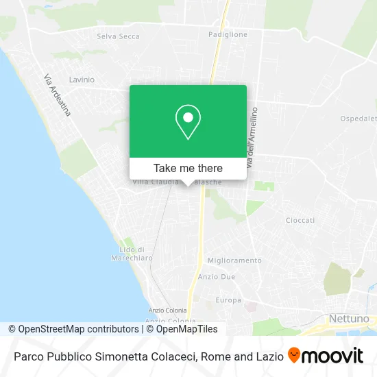 Parco Pubblico Simonetta Colaceci map