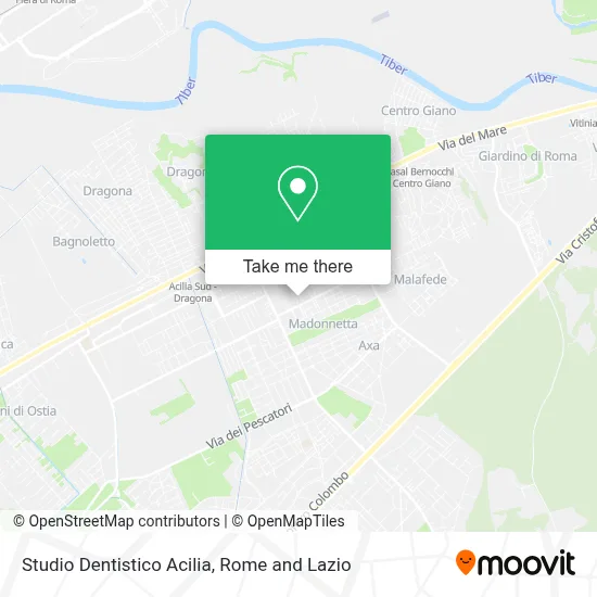 Studio Dentistico Acilia map