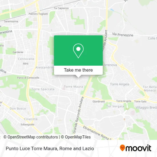 Punto Luce Torre Maura map