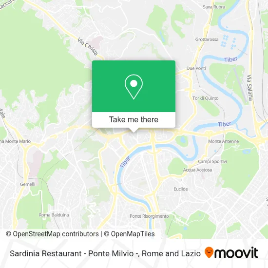 Sardinia Restaurant - Ponte Milvio - map
