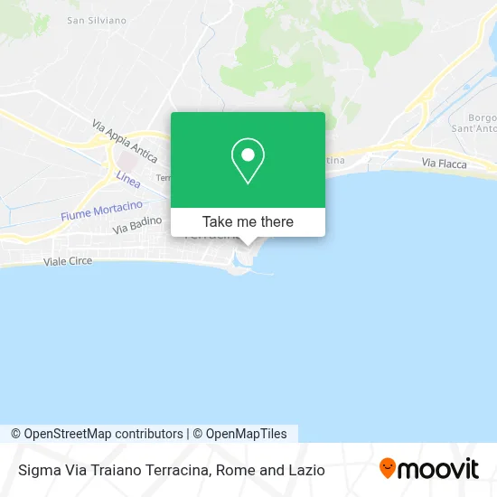 Sigma Via Traiano Terracina map