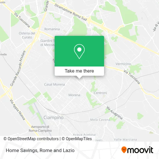 Home Savings map