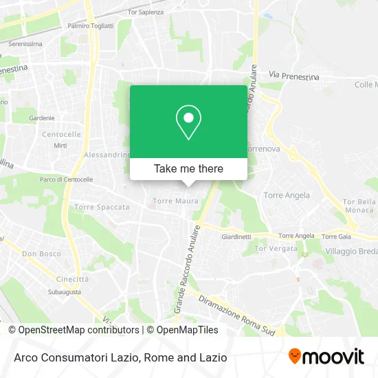 Arco Consumatori Lazio map