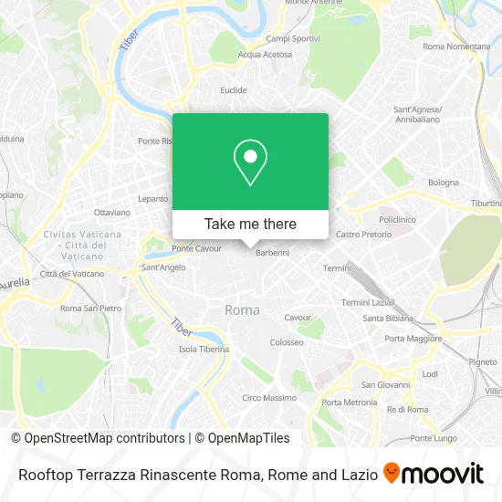 Rooftop Terrazza Rinascente Roma map