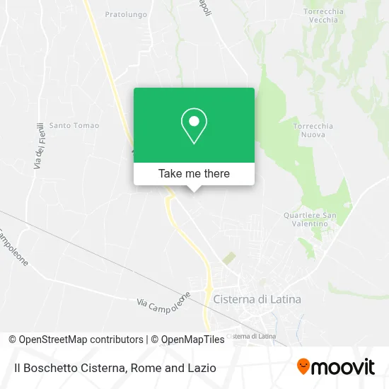 Il Boschetto Cisterna map