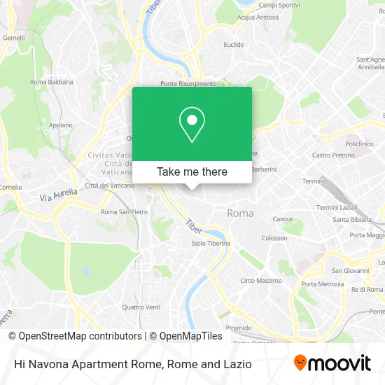 Hi Navona Apartment Rome map