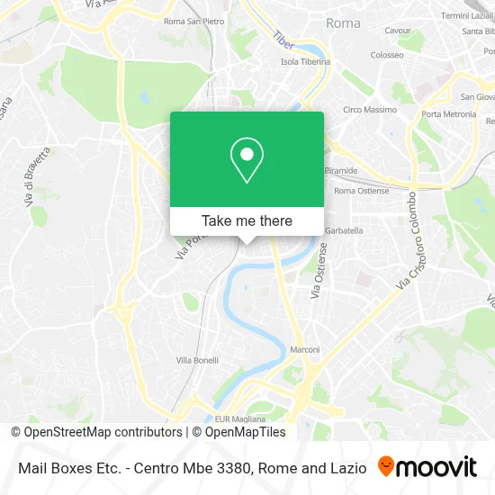 Mail Boxes Etc. - Centro Mbe 3380 map
