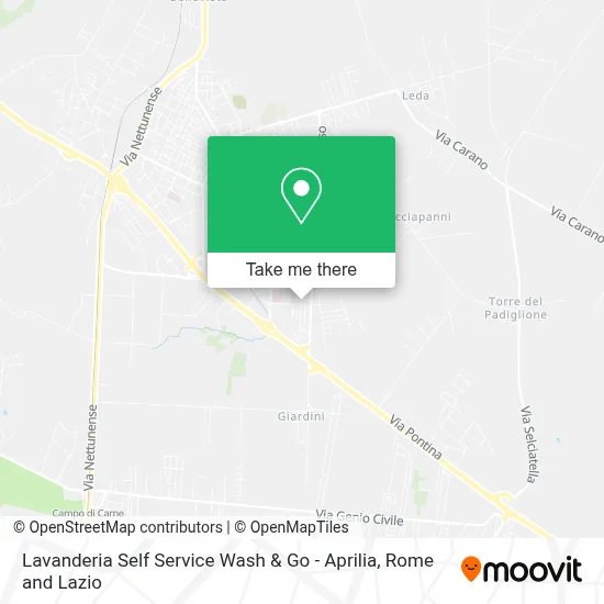 Lavanderia Self Service Wash & Go - Aprilia map