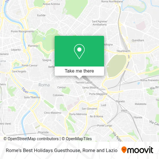 Rome's Best Holidays Guesthouse map