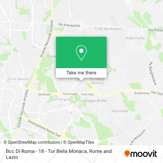 Bcc Di Roma - 18 - Tor Bella Monaca map