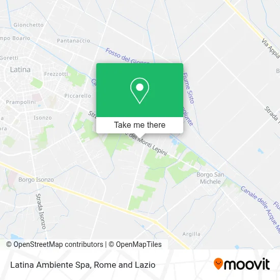 Latina Ambiente Spa map