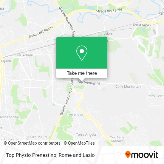 Top Physio Prenestino map