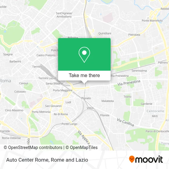 Auto Center Rome map